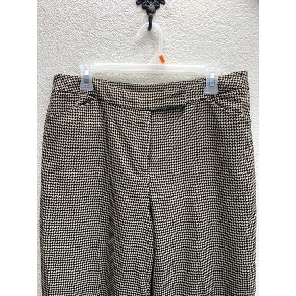 Talbots Rayon Wool Houndstooth Straight Career Pants 12 - Picture 2 of 7